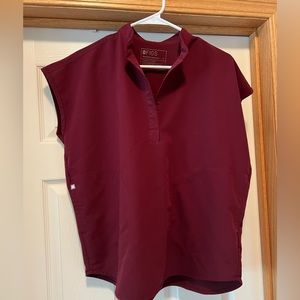 Figs Rafaela Scrub Top. Burgundy. Size S.